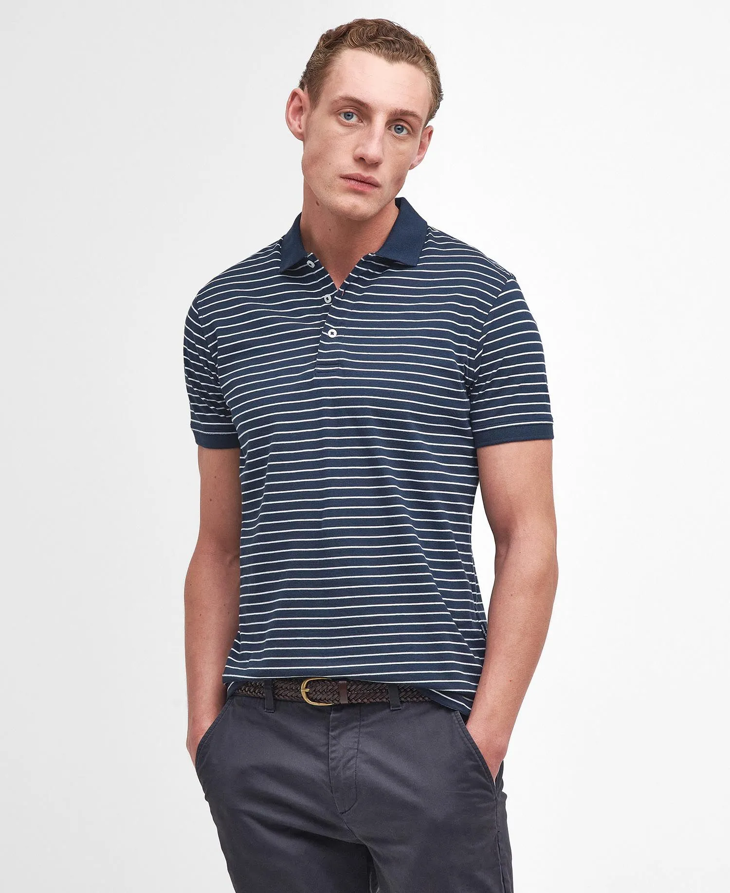  Westgate Striped Short-Sleeved Polo Shirt     