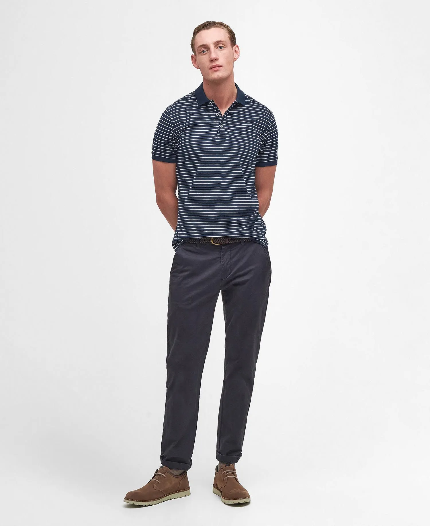  Westgate Striped Short-Sleeved Polo Shirt     