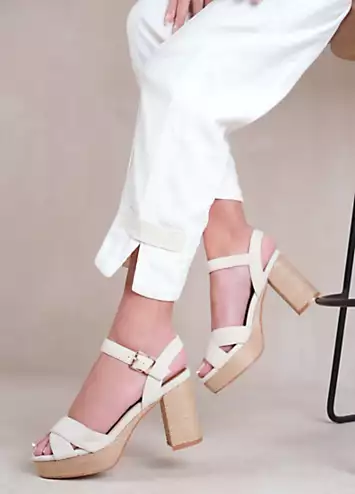 Where’s That From Volume Cream Suede Platform Sandals | Grattan