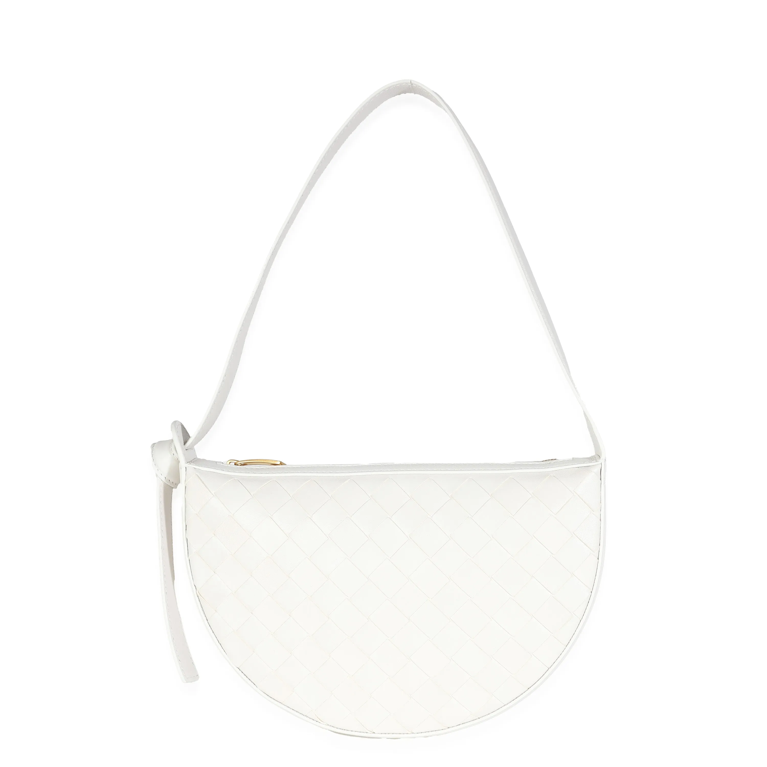 White Intrecciato Mini Sunrise Bag