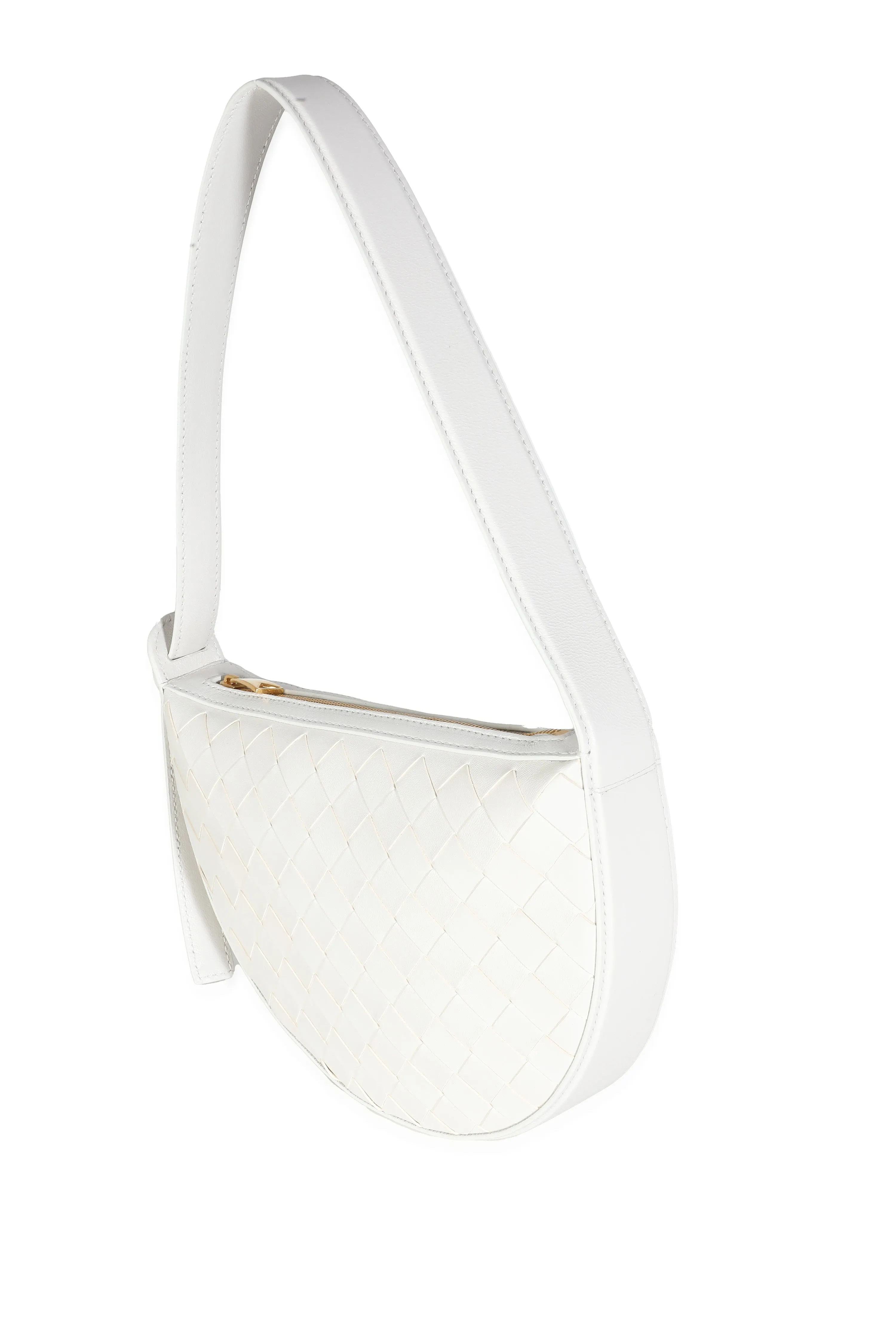 White Intrecciato Mini Sunrise Bag