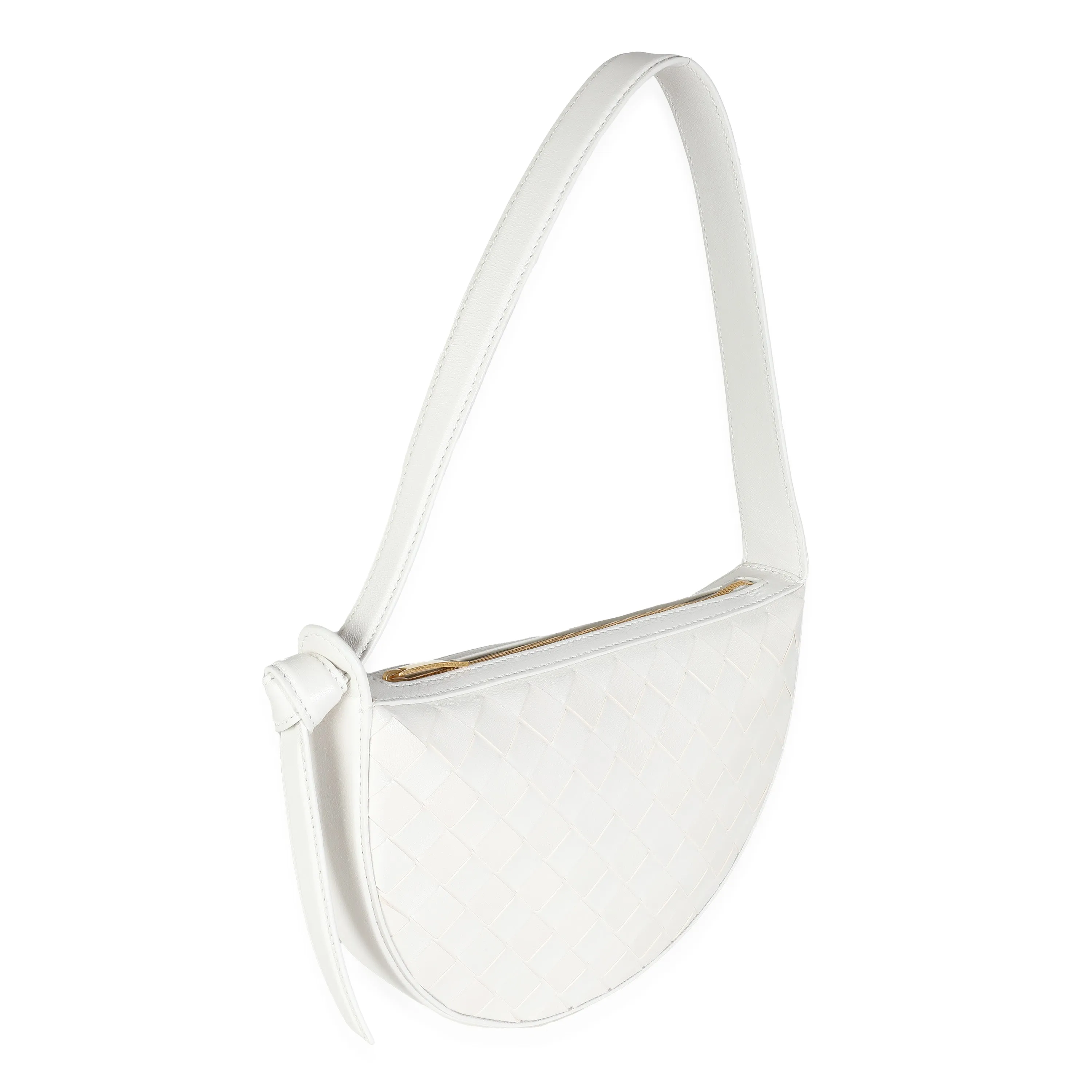 White Intrecciato Mini Sunrise Bag