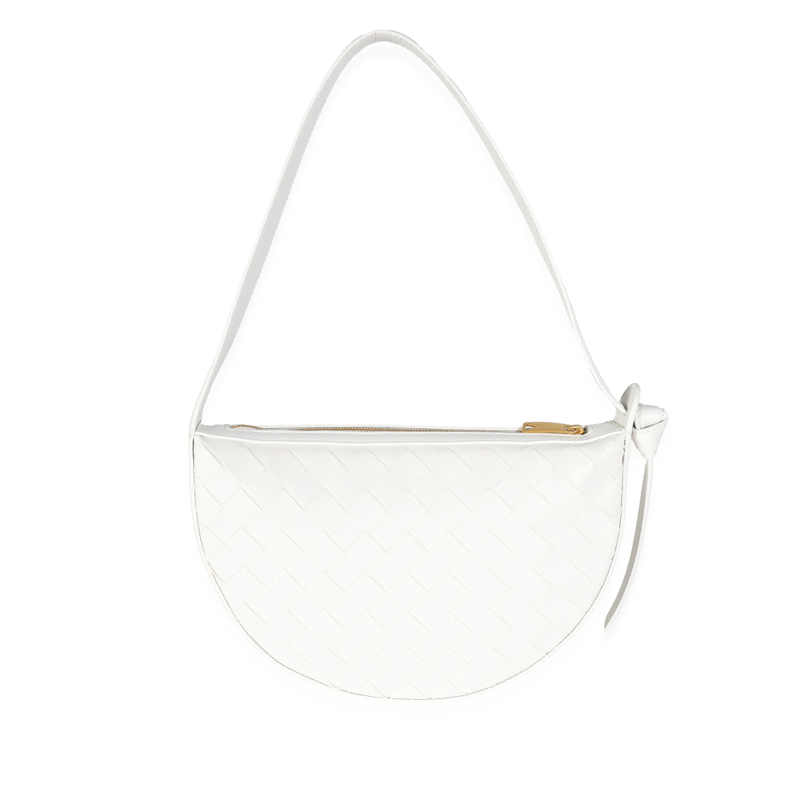 White Intrecciato Mini Sunrise Bag