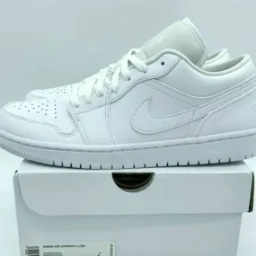 Wmns nike air jordan 1 low 5-12 triple white ao9944-111