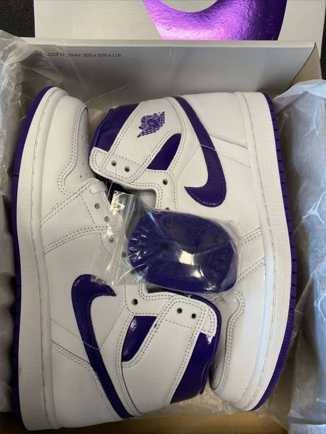 Wmns nike air jordan 1 retro high og 5-12 court purple white cd0461-151