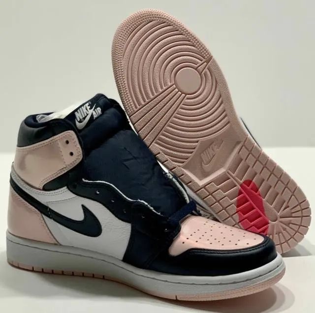 Wmns nike air jordan 1 retro high og atmosphere white pink obsidian dd9335-641