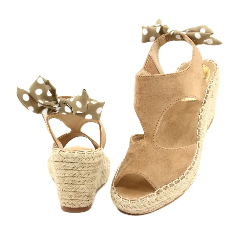 Women's Sandals On Wedge Beige Monroe 21SD98-3593