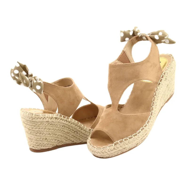 Women's Sandals On Wedge Beige Monroe 21SD98-3593