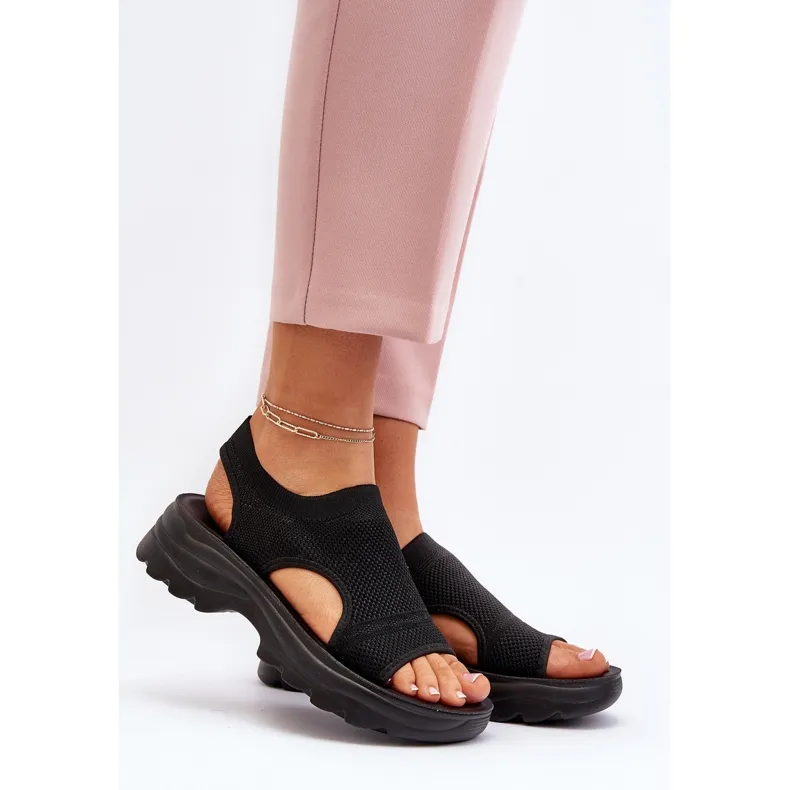 Women's Sports Sandals With a Thick Sole Black Deinaleia