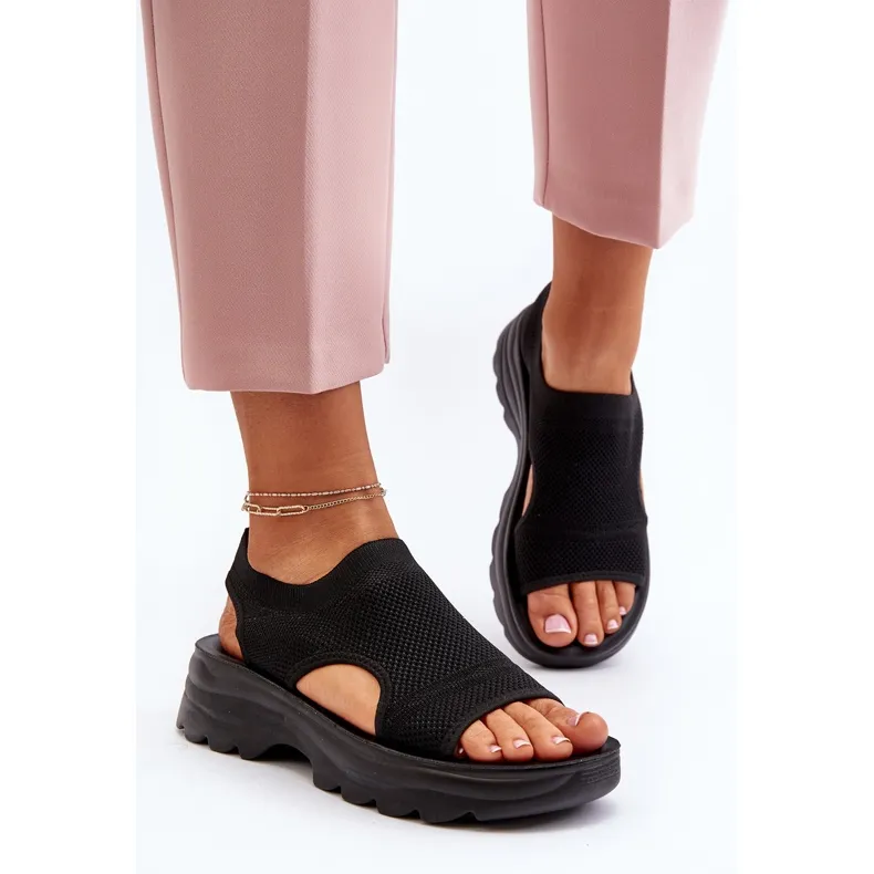 Women's Sports Sandals With a Thick Sole Black Deinaleia