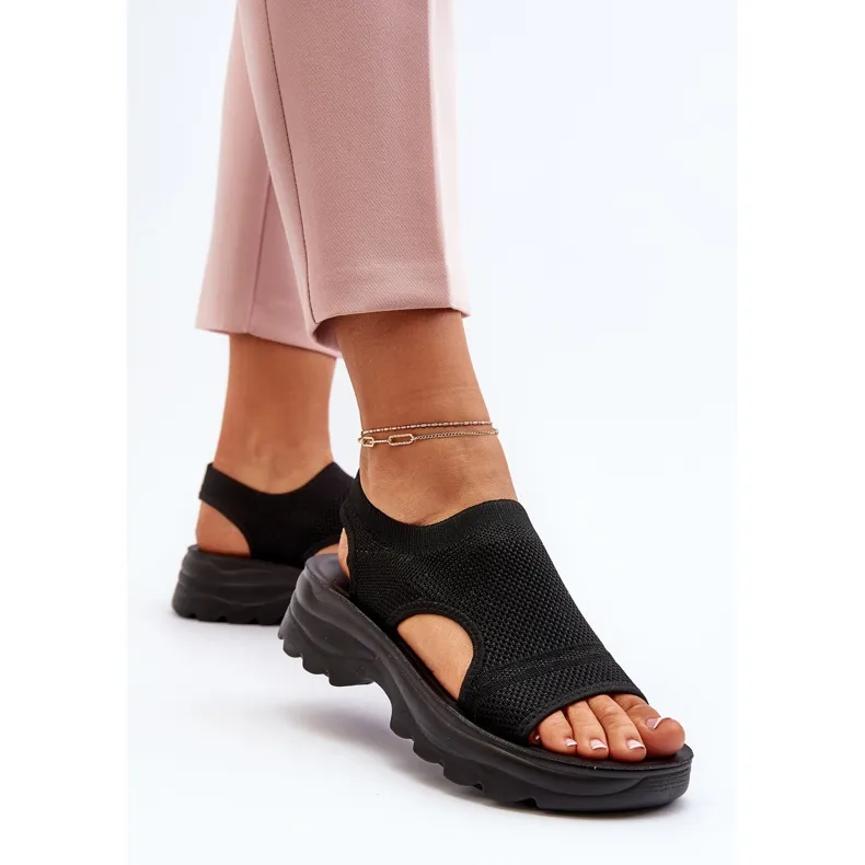 Women's Sports Sandals With a Thick Sole Black Deinaleia