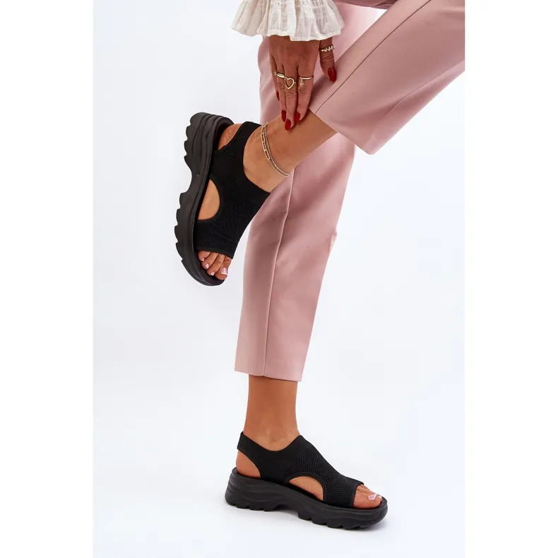 Women's Sports Sandals With a Thick Sole Black Deinaleia