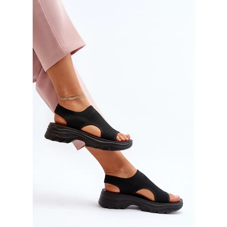 Women's Sports Sandals With a Thick Sole Black Deinaleia