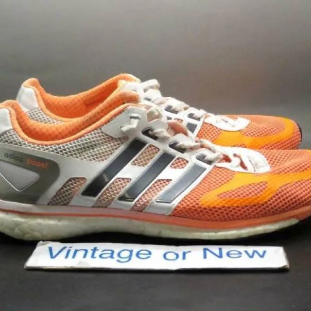 Women's Adidas Adizero Adios White Orange Black Running ...