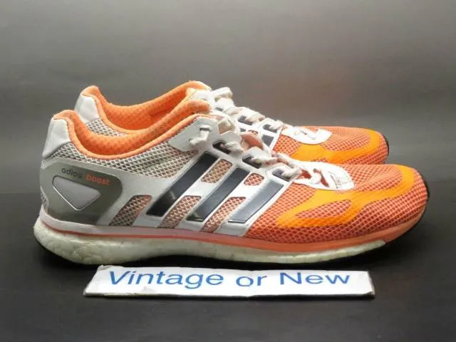 Women's Adidas Adizero Adios White Orange Black Running ...