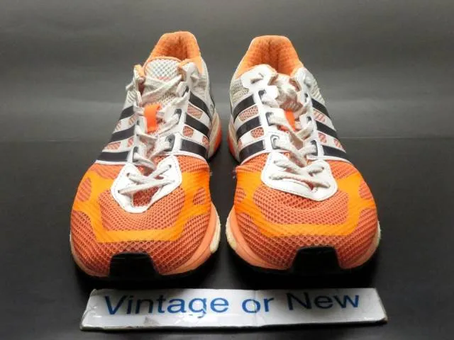 Women's Adidas Adizero Adios White Orange Black Running ...