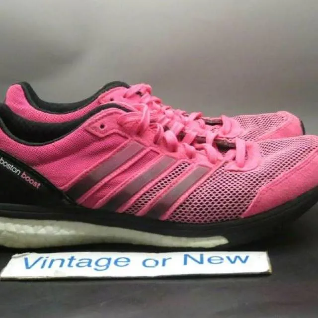 Women's Adidas Adizero Boston Pink Black White Running S...