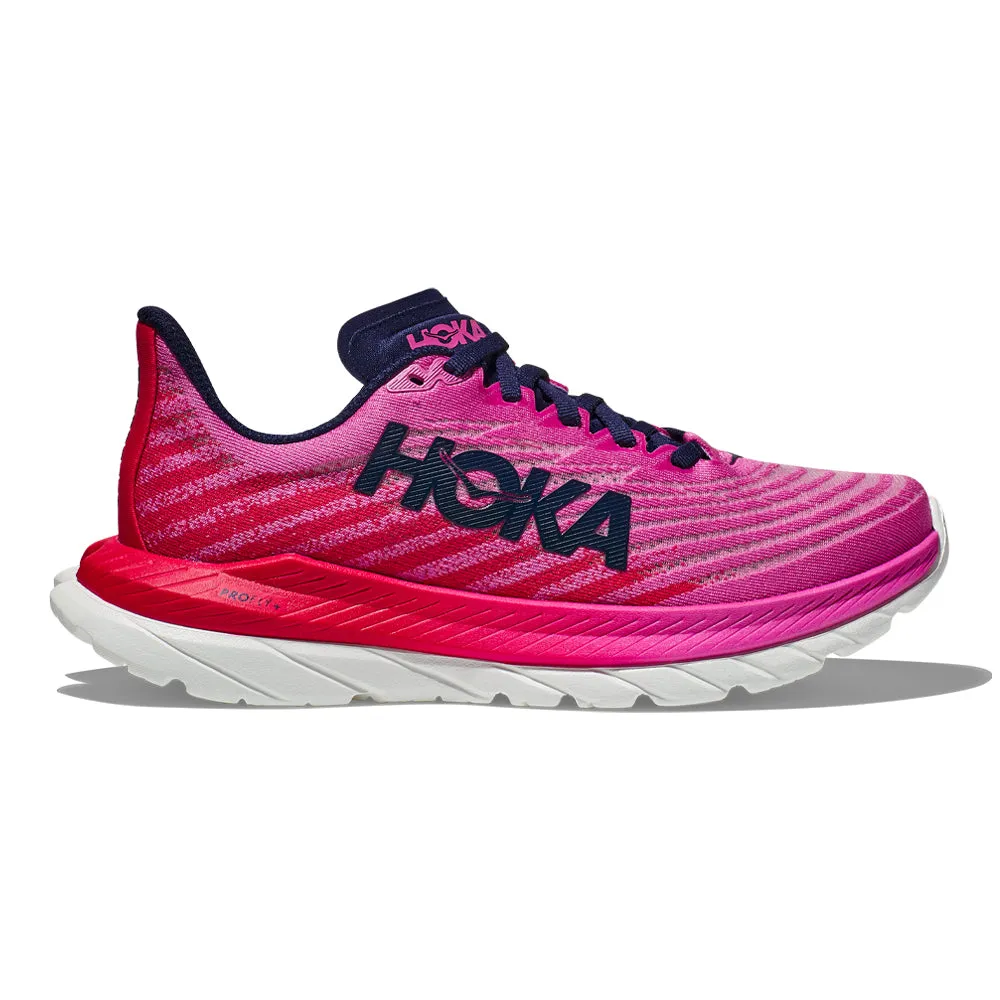 Women's Hoka One One Mach 5, Raspberry/Strawberry, 6.5 B Medium