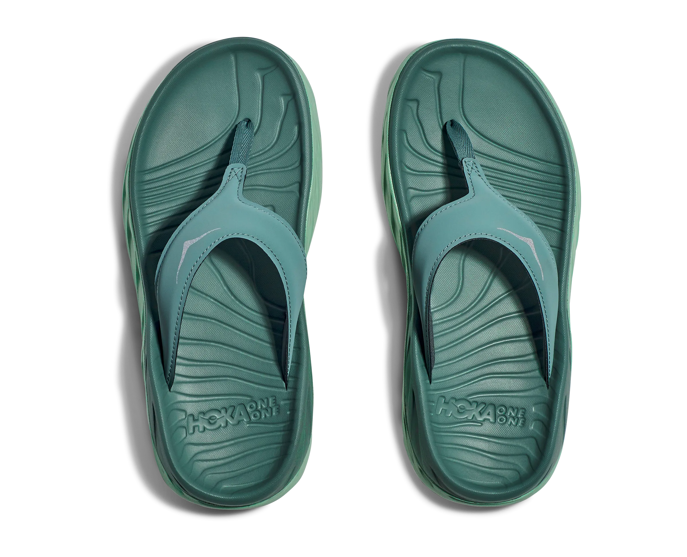 Women's Hoka Ora Recovery Flip Color: Trellis/Mist Green