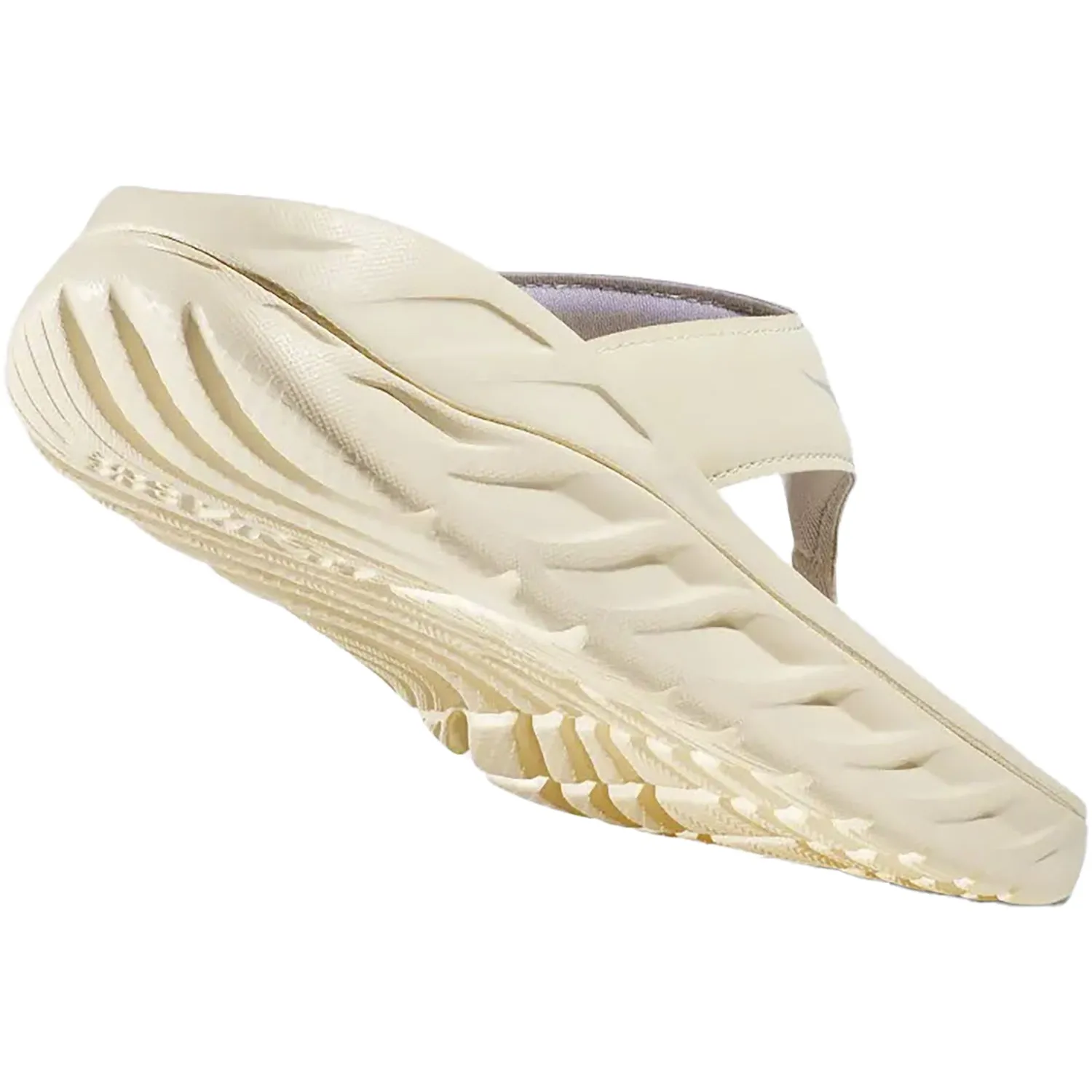 Women's Hoka Ora Recovery Flip Vanilla/Lunar Rock Fabric