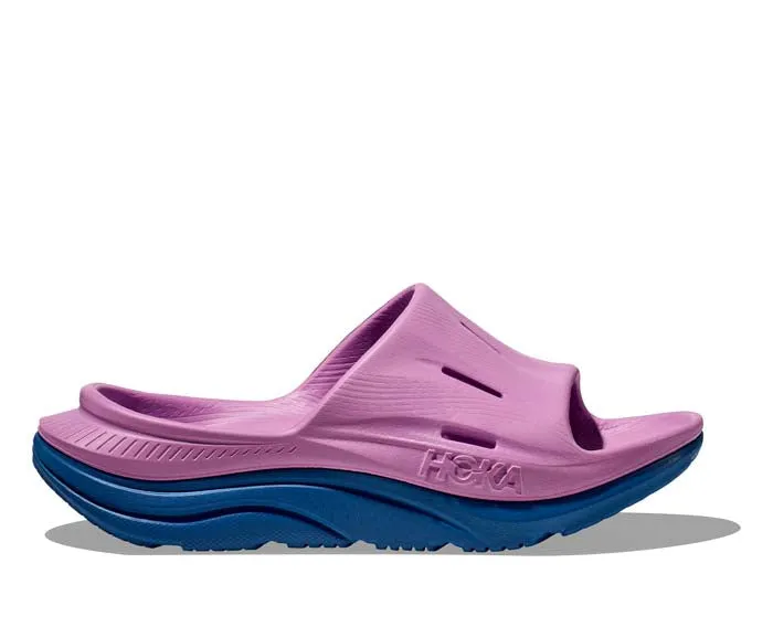 Womens Hoka Ora Slide 3 in Cyclamen/Coastal Sky