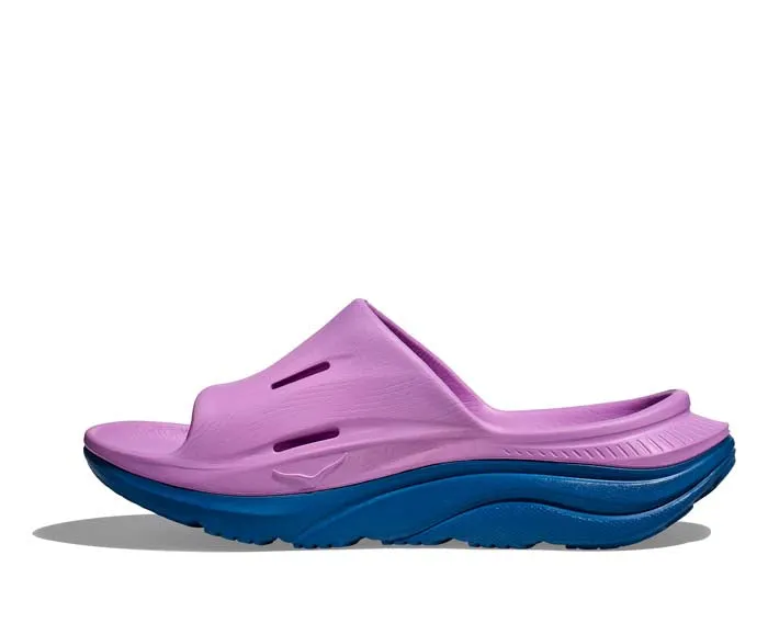 Womens Hoka Ora Slide 3 in Cyclamen/Coastal Sky