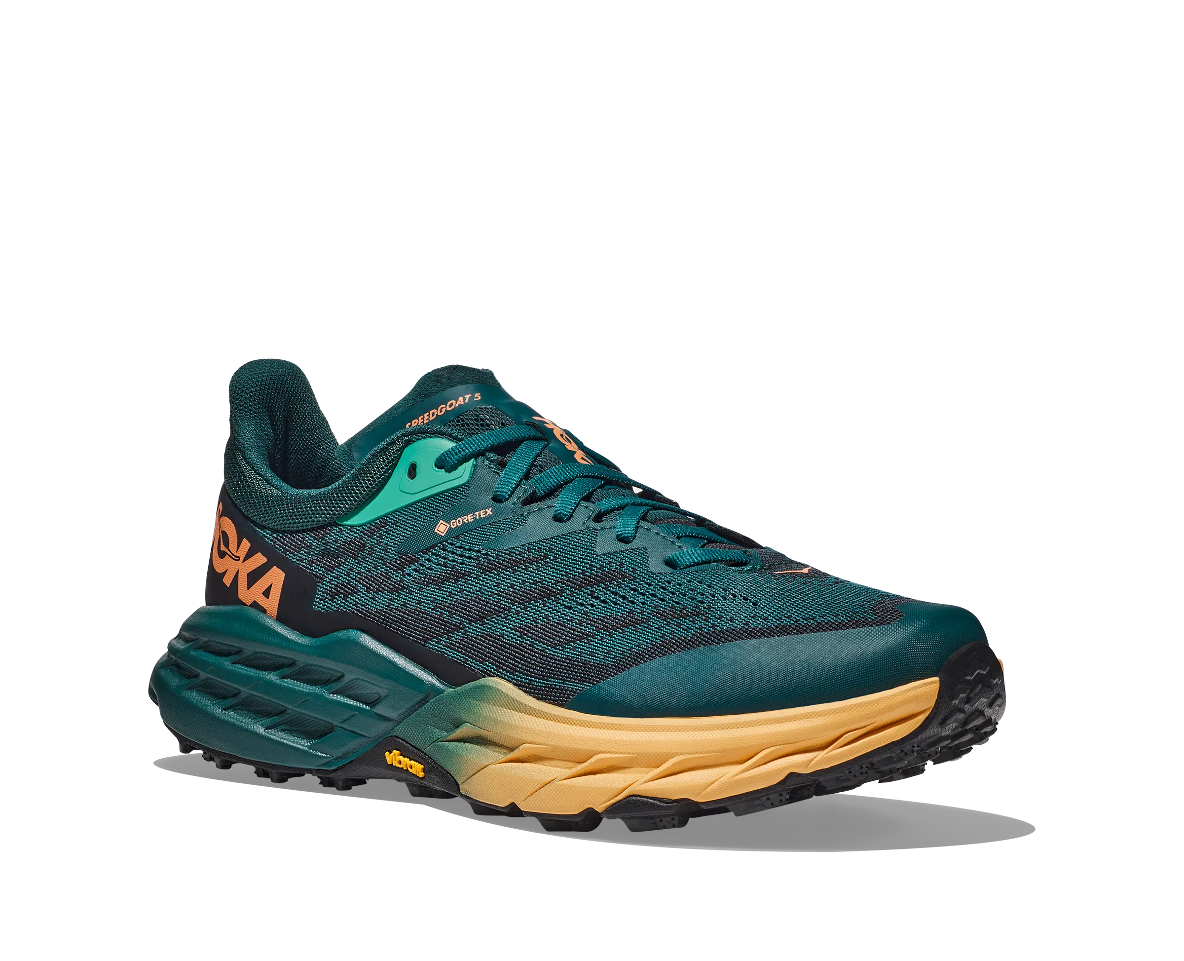 Women's Hoka Speedgoat 5 GTX Color: Deep Teal/Black