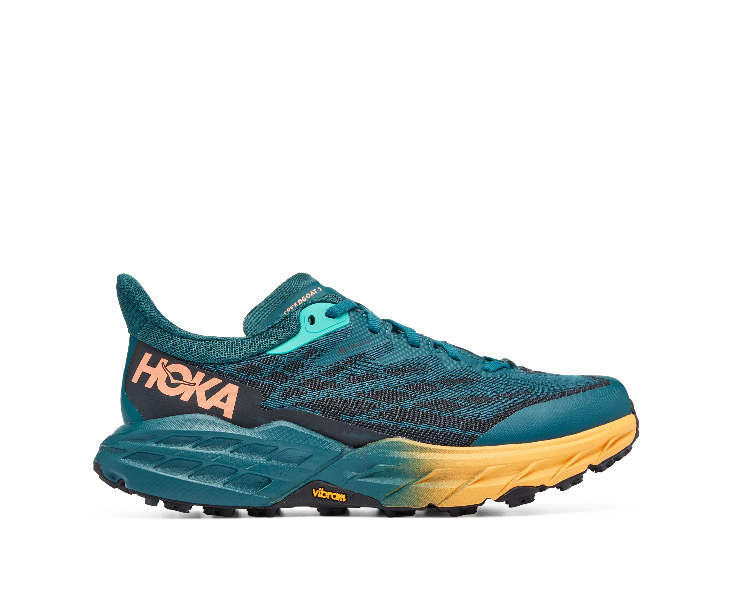 Women's Hoka Speedgoat 5 GTX Color: Deep Teal/Black