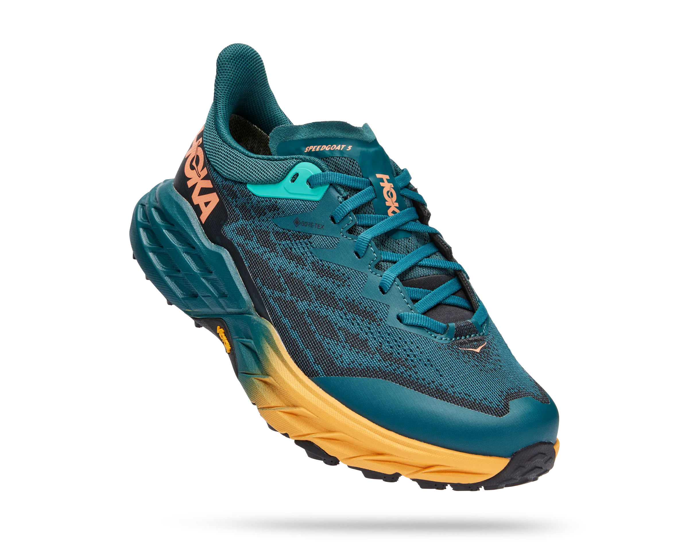 Women's Hoka Speedgoat 5 GTX Color: Deep Teal/Black