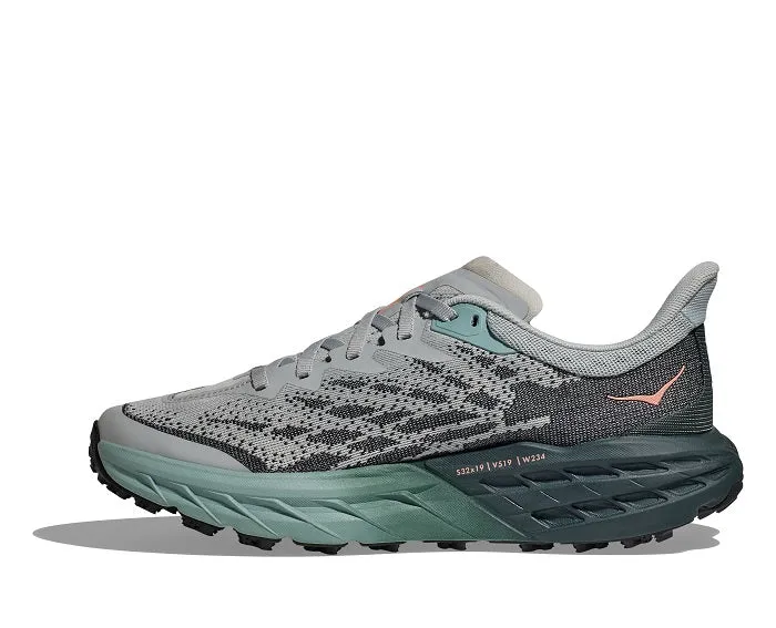 Womens Hoka Speedgoat 5 in Harbor Mist/Spruce