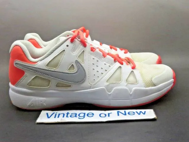 Women's Nike Air Vapor Advantage White Grey Hot Lava Ten...