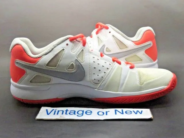 Women's Nike Air Vapor Advantage White Grey Hot Lava Ten...