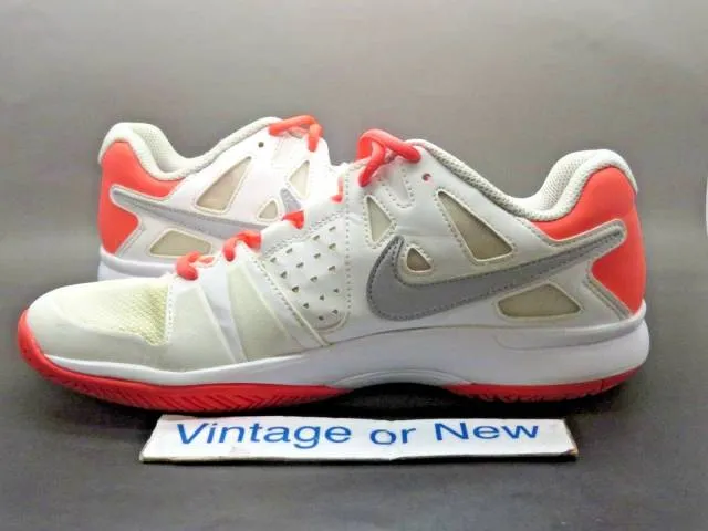 Women's Nike Air Vapor Advantage White Grey Hot Lava Ten...