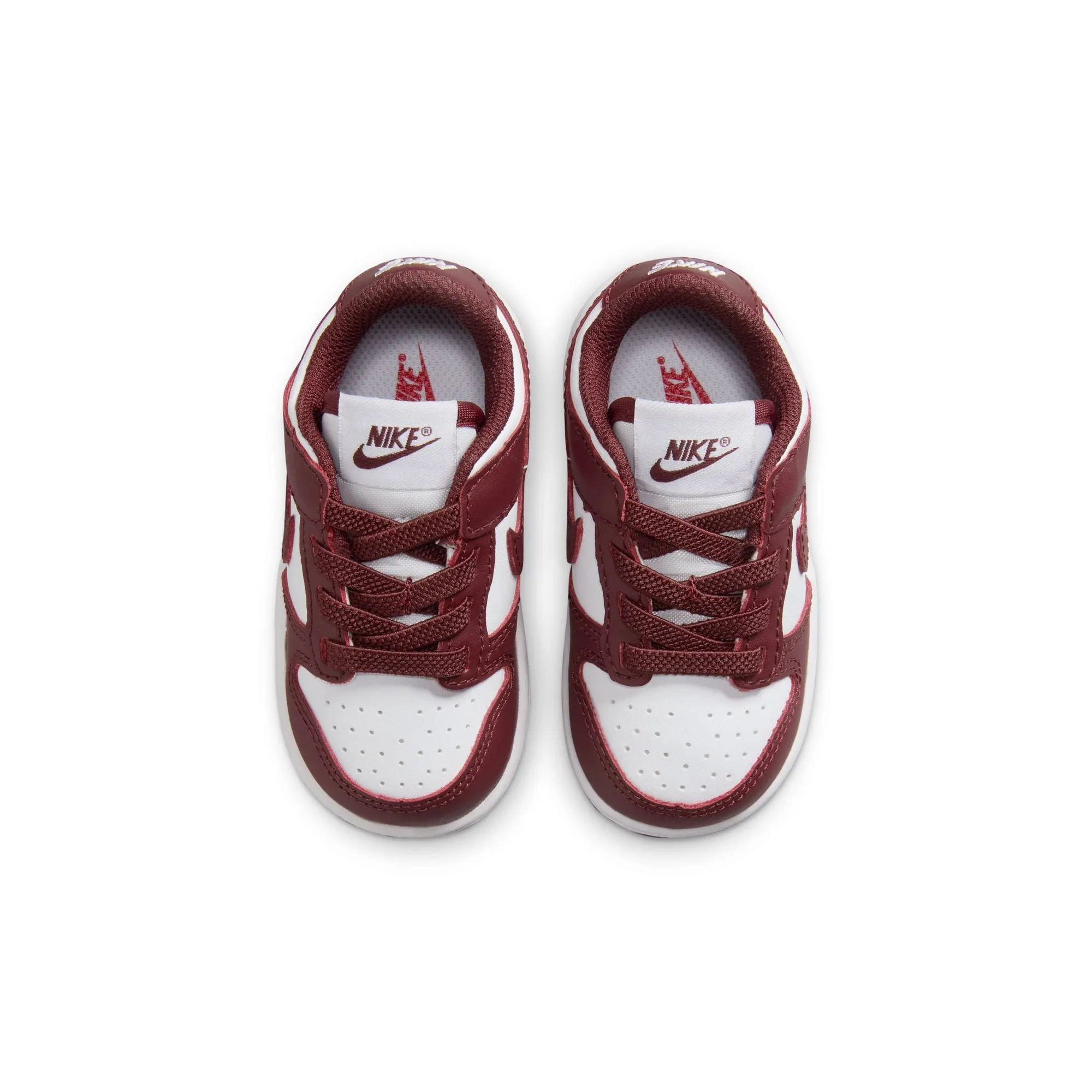 Youth Nike Dunk Low (TD) 'White/Redwood'