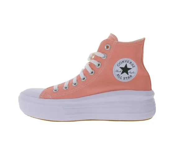 Zapatillas altas de mujer Converse Chuck Taylor All Star Move con suela de plataforma A03544C rosa