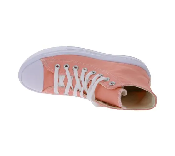 Zapatillas altas de mujer Converse Chuck Taylor All Star Move con suela de plataforma A03544C rosa